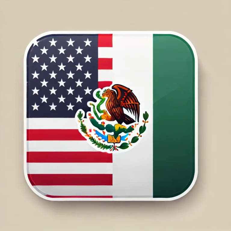 Bandeira USA e México