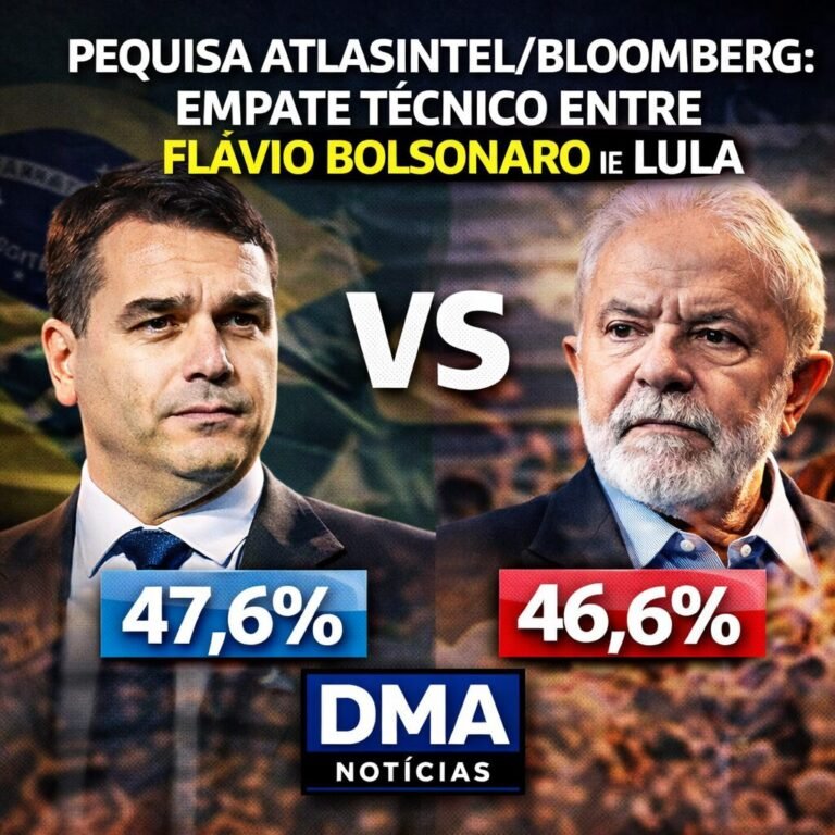 Flávio e Lula empate técnico