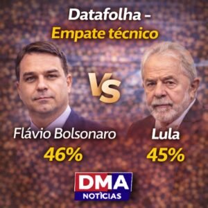 Empate técnico entre Flávio e Lula
