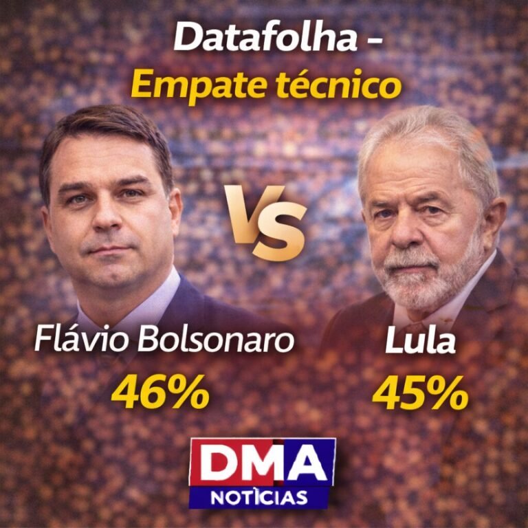Empate técnico entre Flávio e Lula