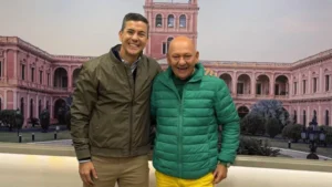 Luciano Hang e Santiago Peña