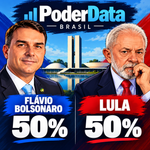 PoderData: Flávio e Lula empatam com 50% dos votos válidos