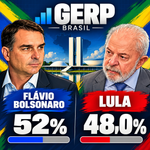 Gerp: Flávio tem 52% e Lula, 48% dos votos válidos