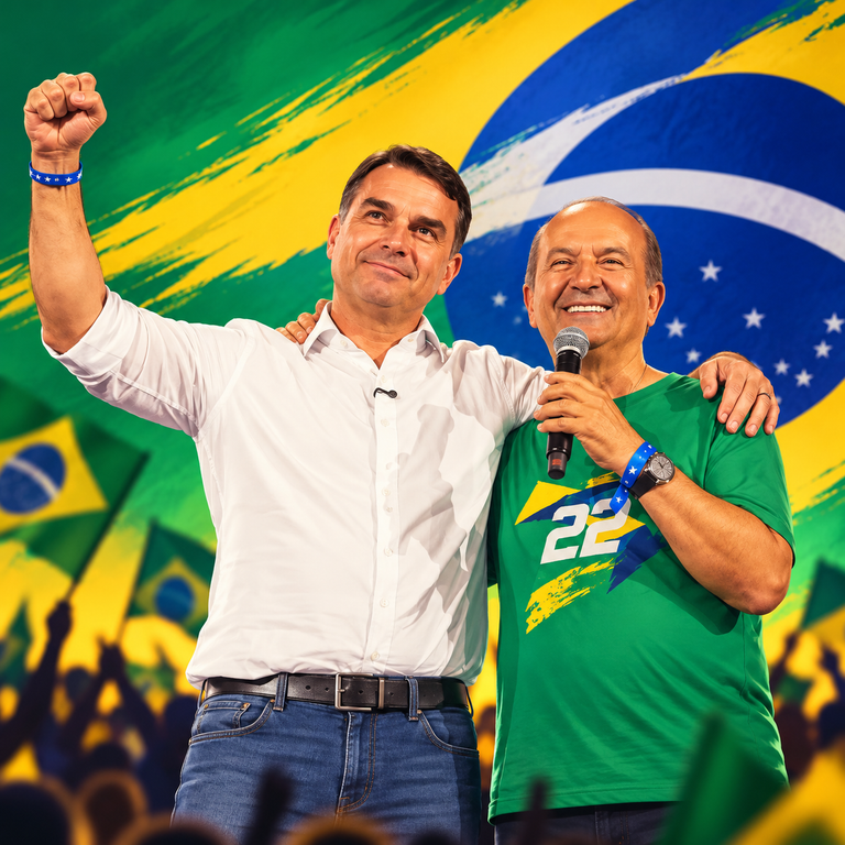 Flávio Bolsonaro e Jorginho Mello